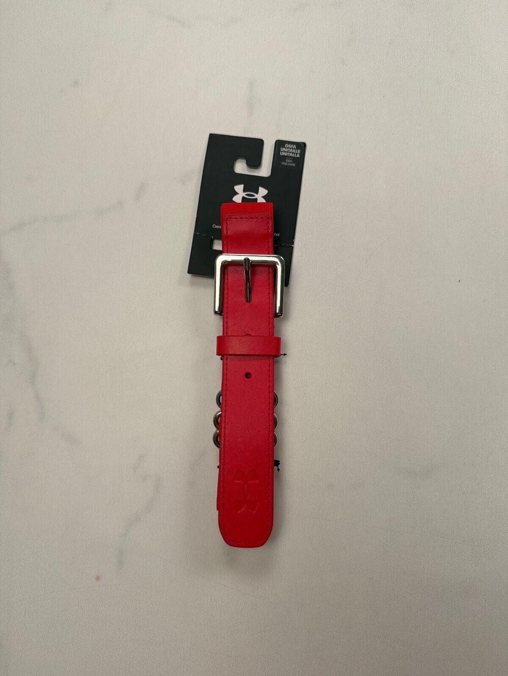 Under Armour Baseball Belt Boys Red Current Adjustable - Boys OSFA